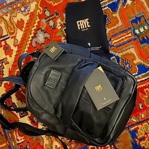 Frye Scout Brass Waxed Canvas Backpack 